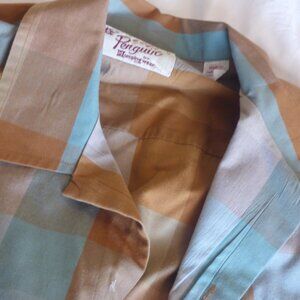 Penquin Short Sleeve Brown & Blue